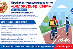 В Южном административном округе пройдет профилактическое мероприятие «Велокурьер. СИМ»